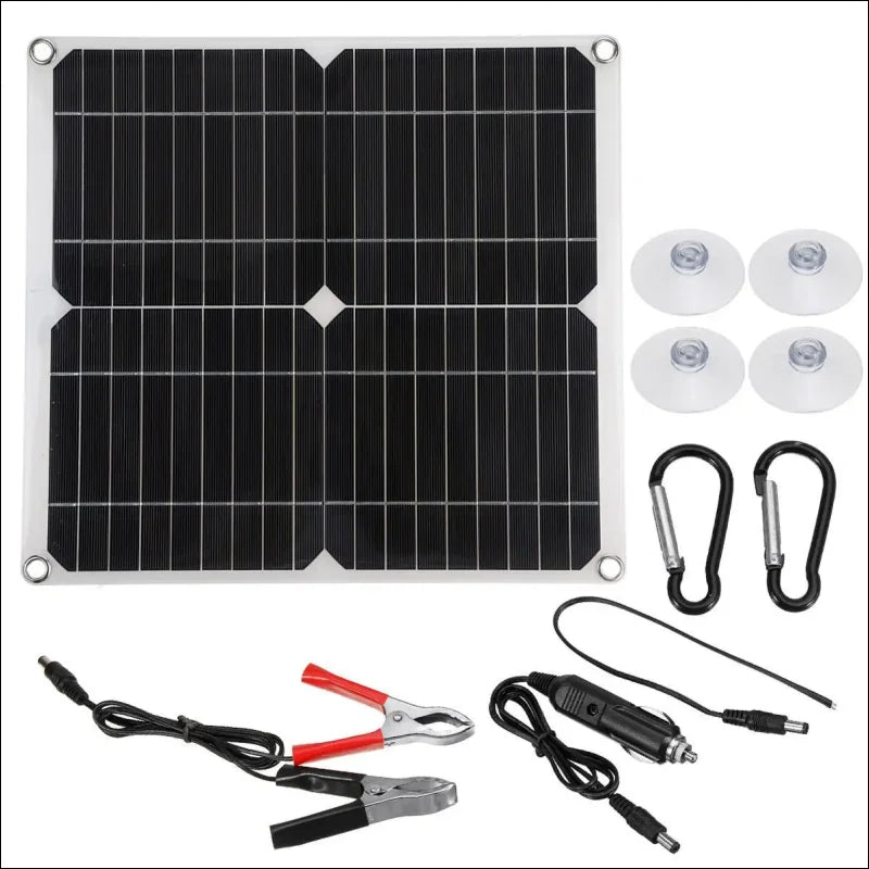 Solarpanel-bausatz mit 12-v-batterieladegerät