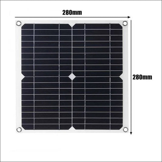 Ein foto eines solarmoduls mit den abmessungen des moduls