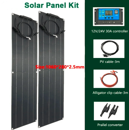 150w langes schmales solarpanel 1060x280 mm