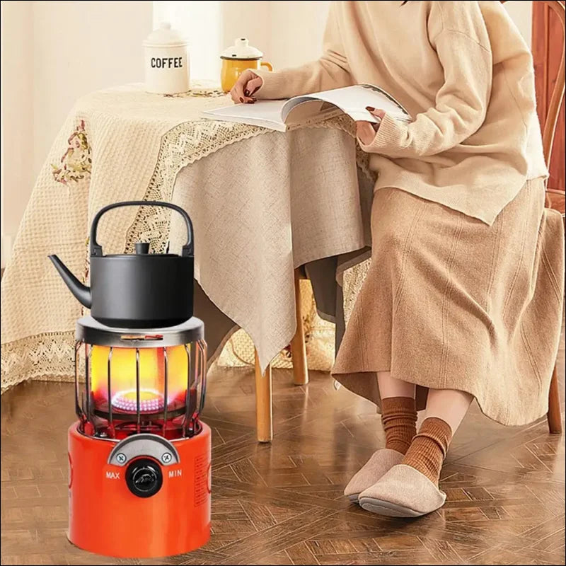 2-in-1 Propane Gas Heater and Cooker, 19.6x14cm