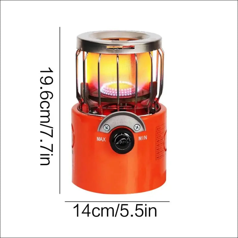 2-in-1 Propane Gas Heater and Cooker, 19.6x14cm