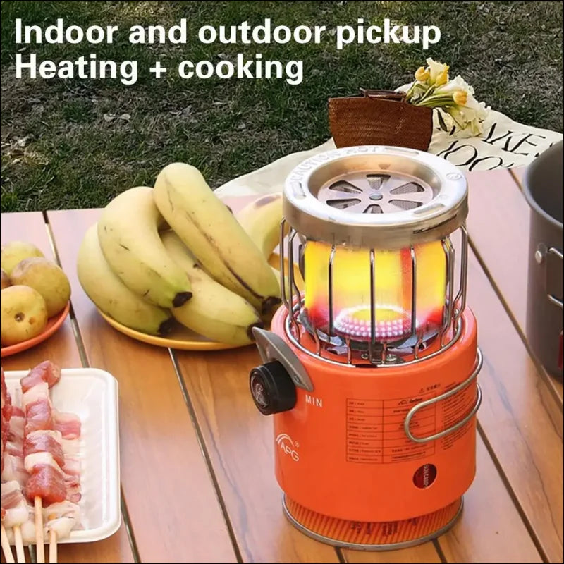 2-in-1 Propane Gas Heater and Cooker, 19.6x14cm