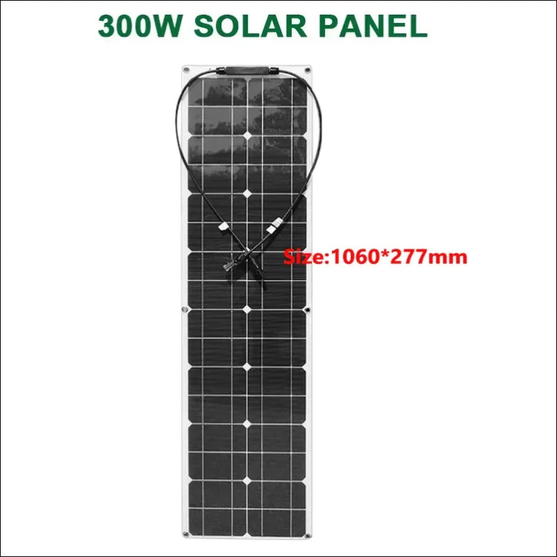 Rechteckiges 300W Solarpanel, flexibler Solarkollektor für schmale Flächen, 1060x277mm