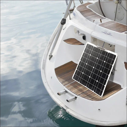 Boot mit solarpanel, 50w solarpanel kit 12v flexibel monokristallin, solar panel system