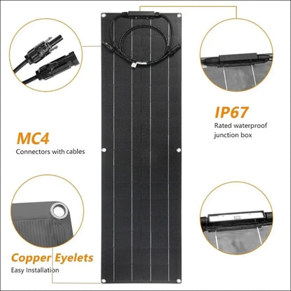 75w langes schmales solarpanel 1060x280 mm