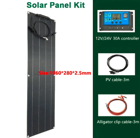 75w langes schmales solarpanel 1060x280 mm