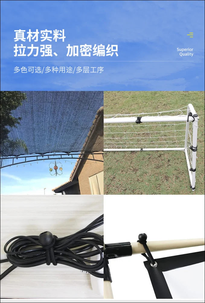 Adjustable tent accessories with elastic connectors