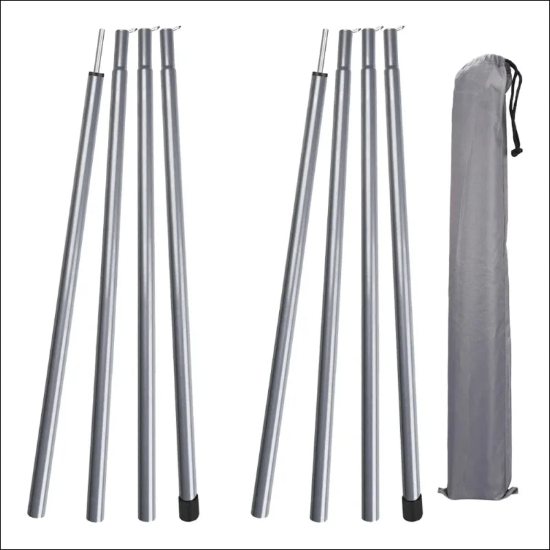 Aluminum tent poles with adjustable height