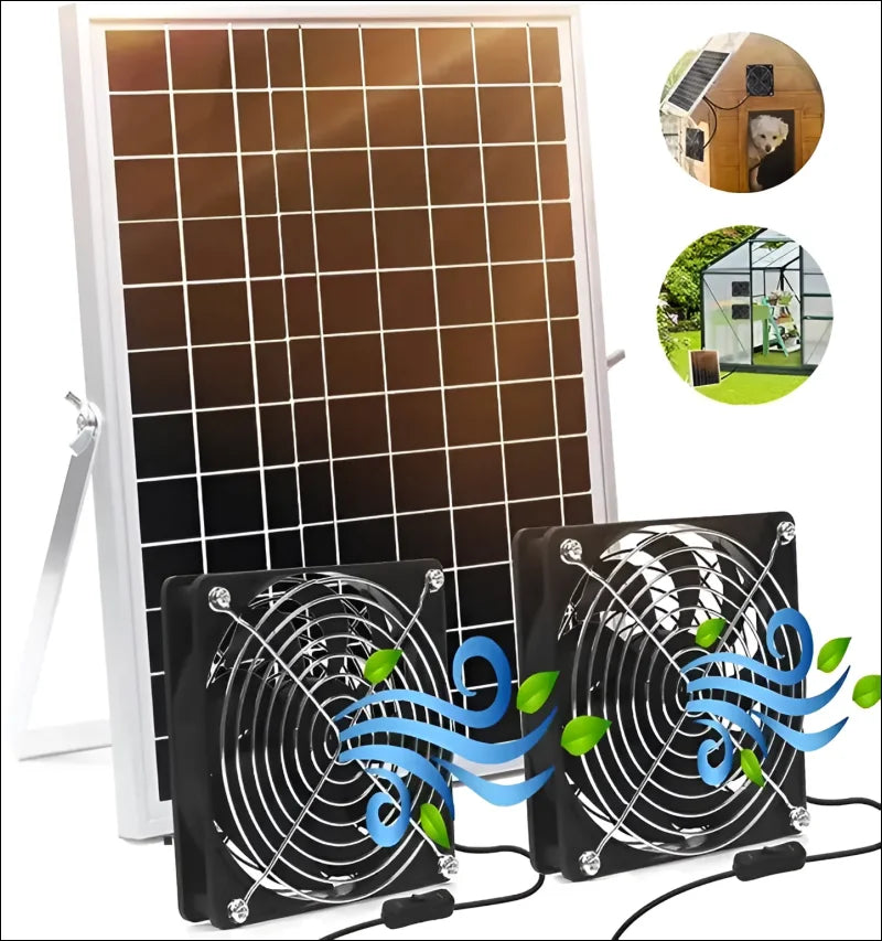 600W Portable Solar Exhaust Fan for Greenhouses and RVs