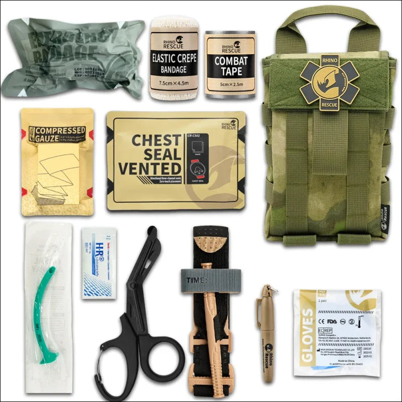 Nylon first aid bag with MOLLE system