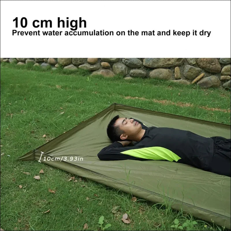 Waterproof tent base with insect protection and 3D picnic net