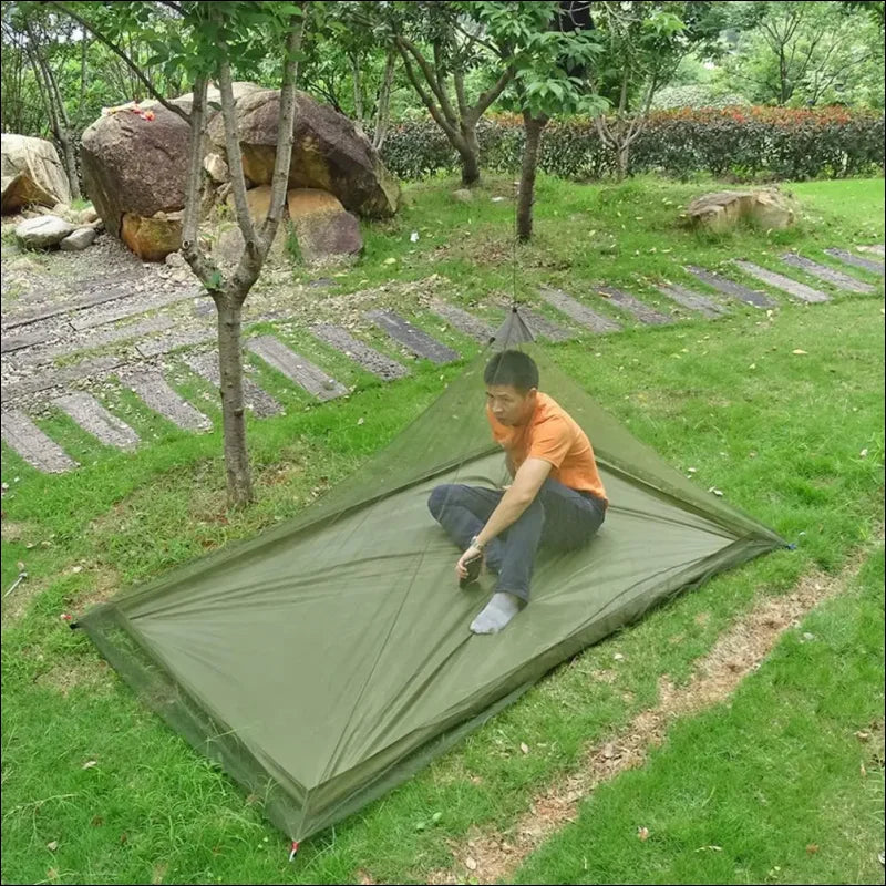 Wasserdichte Zeltunterlage mit Insektenschutz und 3D-Picknick-Netz