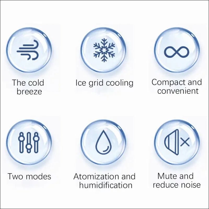 Klima mini-klimaanlage mit 2 eisbehältern für zuhause