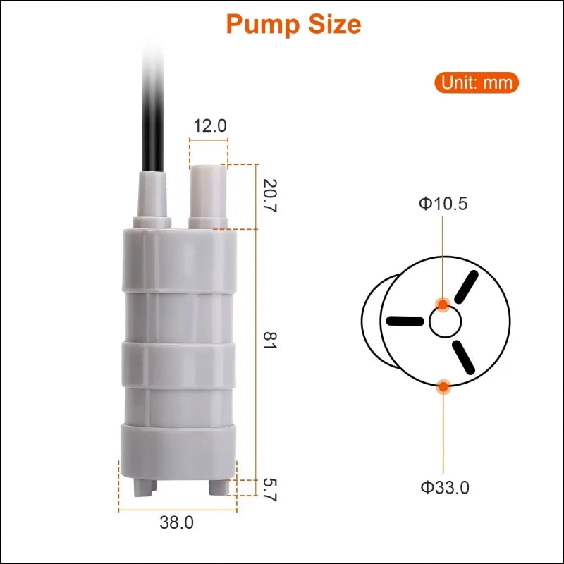 Robust water pump for mobile showers &amp; camping toilets