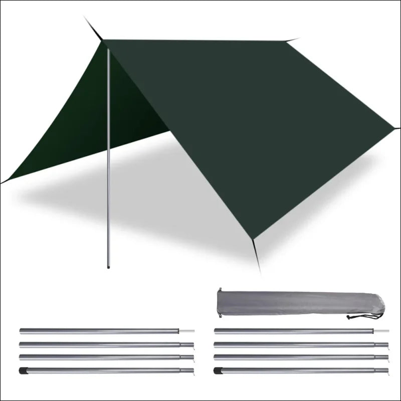 Aluminum tent poles with adjustable height