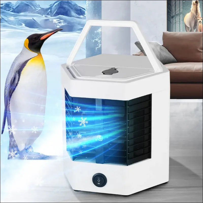 Air Conditioner Mini Air Conditioner with 2 Ice Maker Containers for Home