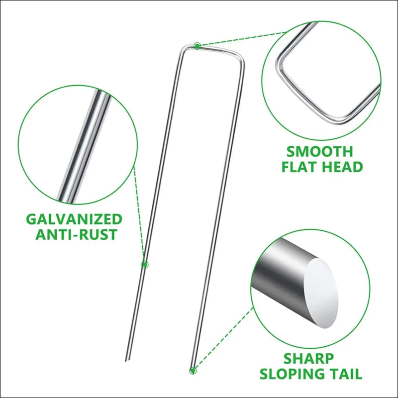 U-shaped metallic pegs for groundsheets