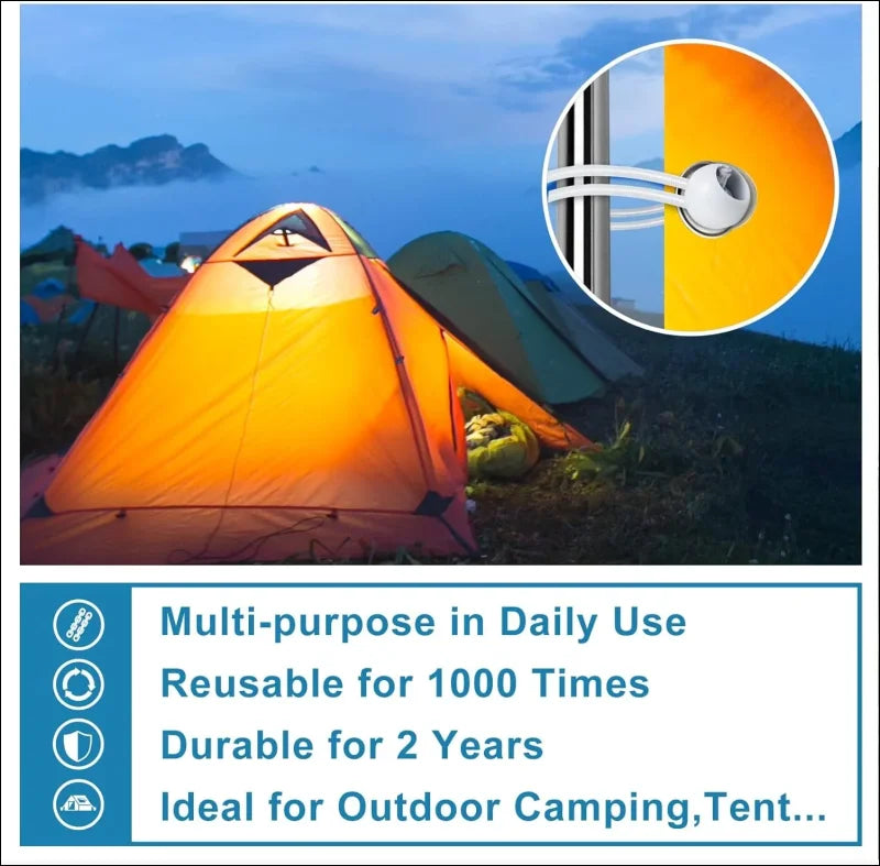 Adjustable multi-purpose rubber for tent and tarpaulin