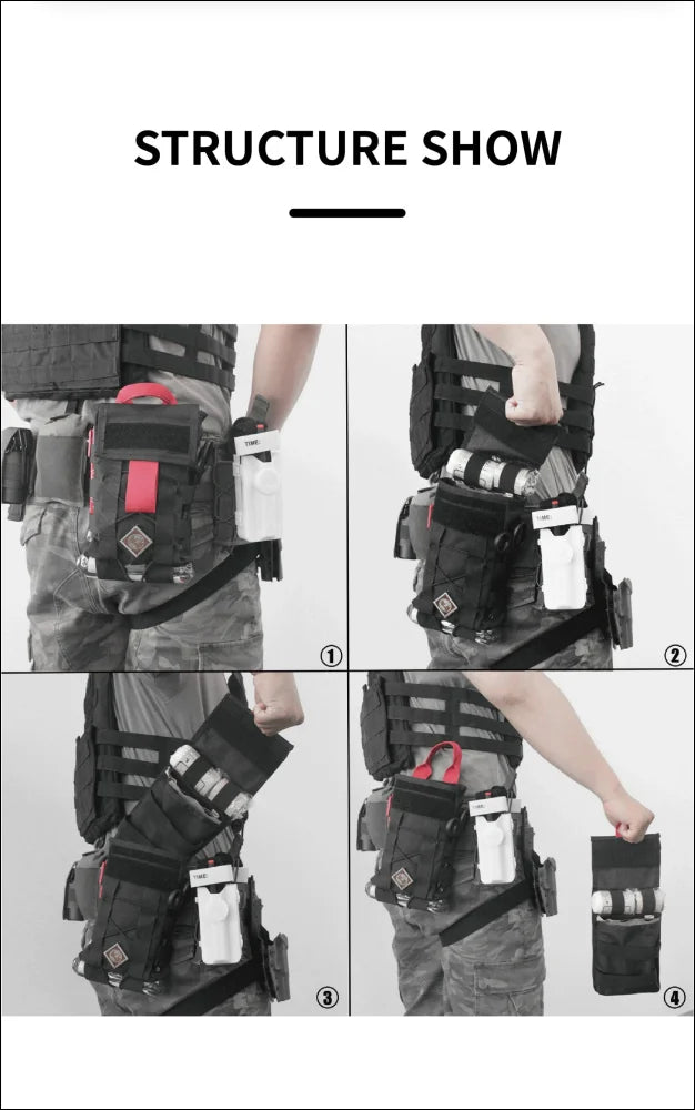 Nylon first aid bag with MOLLE system