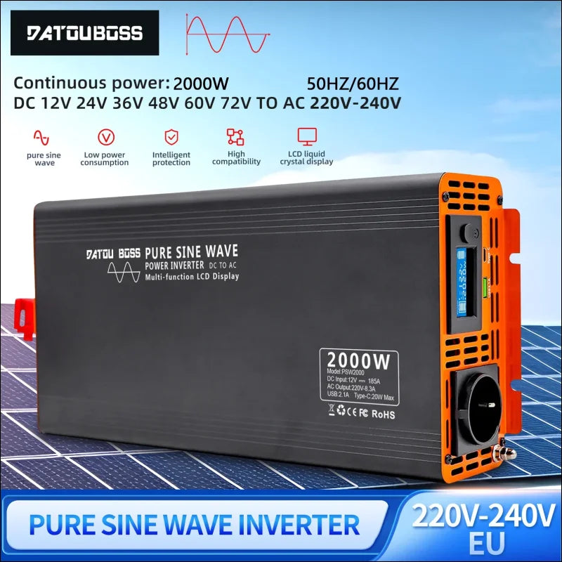 2000W Pure Sine Wave Inverter, Continuous Power