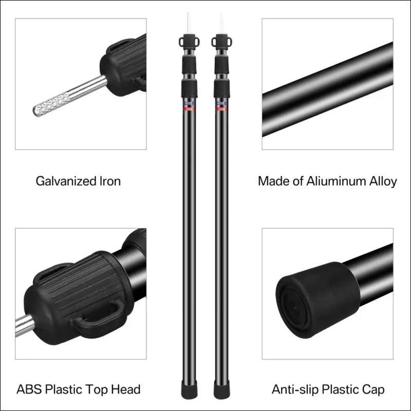 Telescopic poles made of 30 mm thick aluminum for outdoor