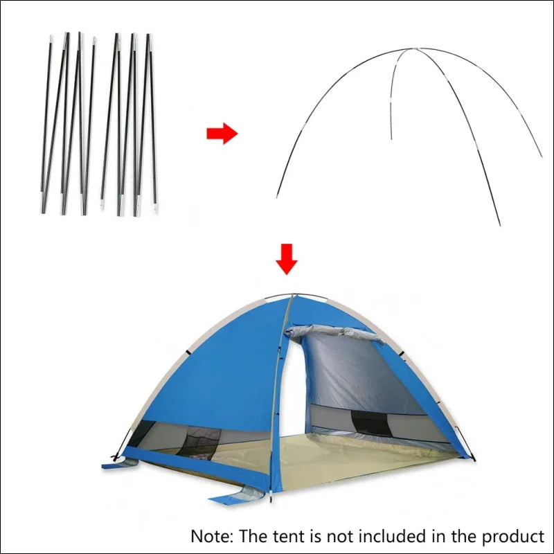 High-quality flexible tent poles made of fiberglass