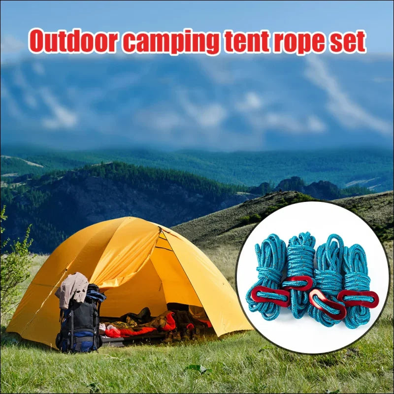 Set of 4 tent wind cords with tensioner for outdoor camping