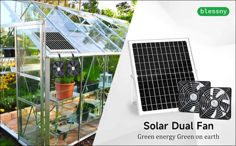 600W Portable Solar Exhaust Fan for Greenhouses and RVs