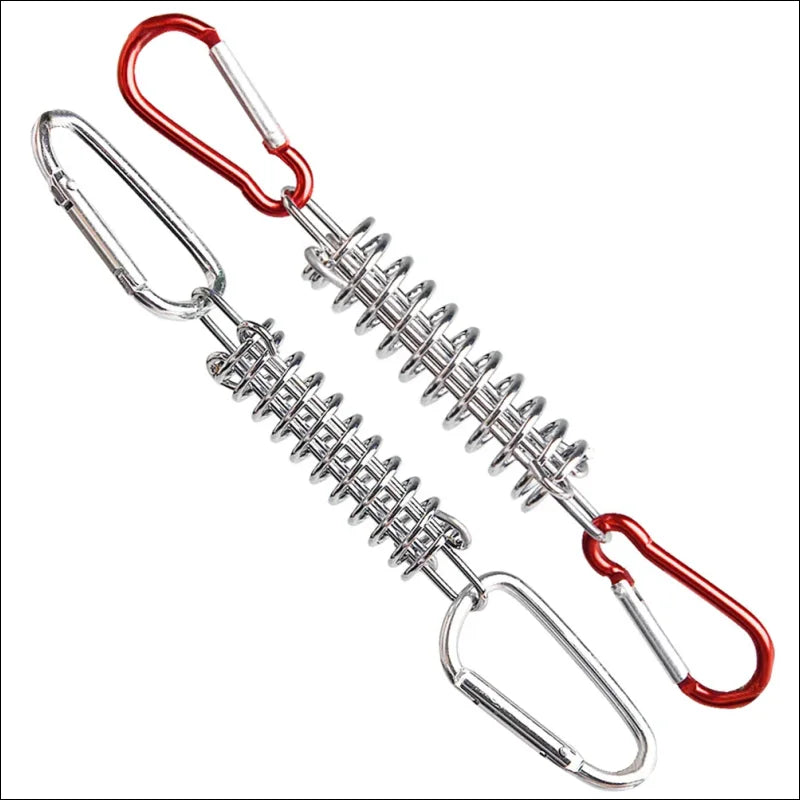 Spring-loaded aluminum wind rope hook for camping