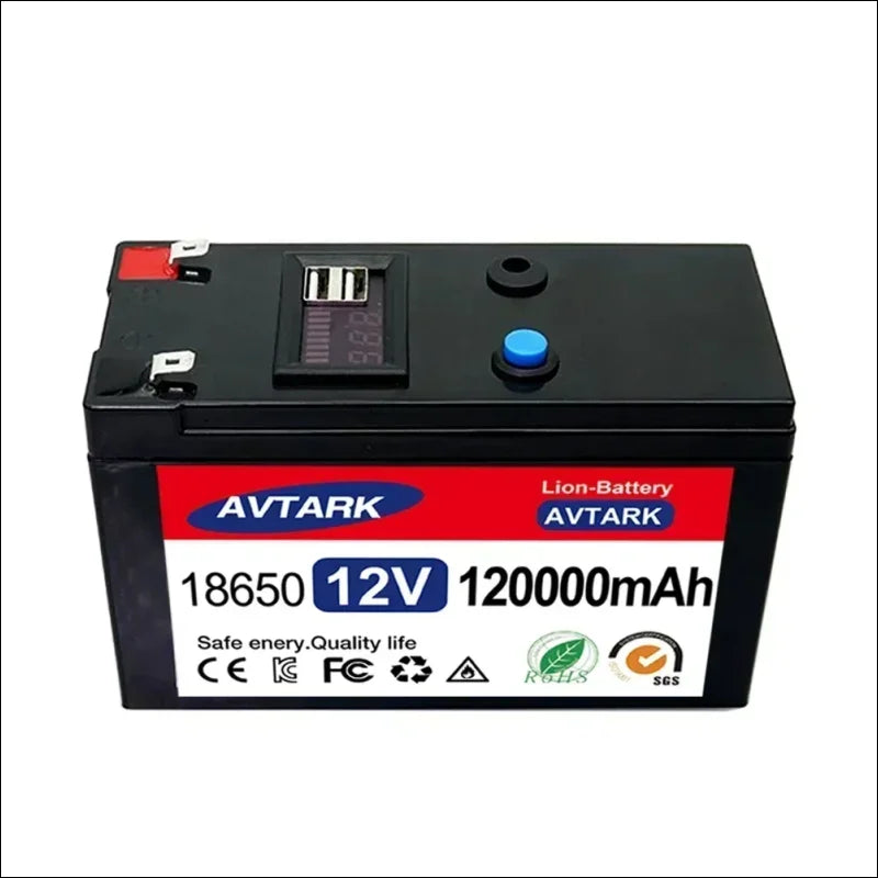 12V 120A portable rechargeable battery with LCD display