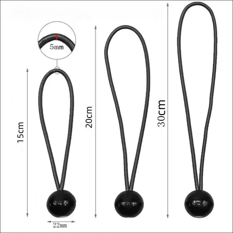 Adjustable tent accessories with elastic connectors