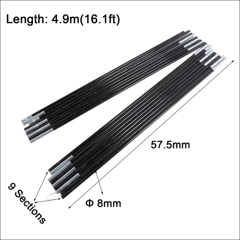 High-quality flexible tent poles made of fiberglass