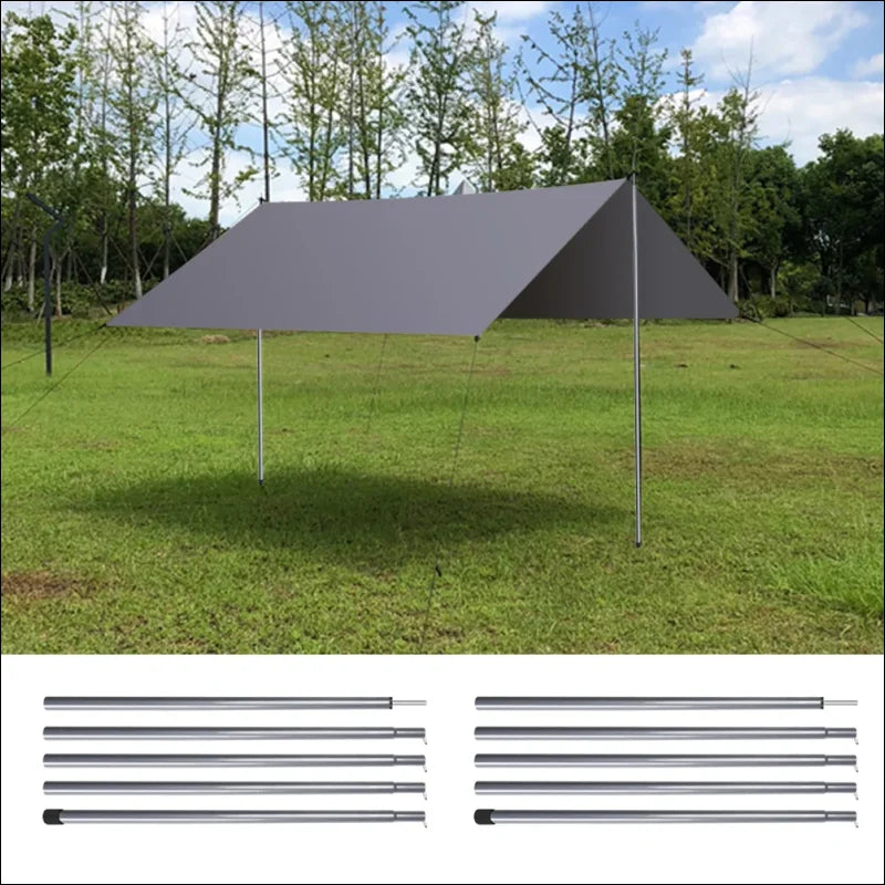 Aluminum tent poles with adjustable height