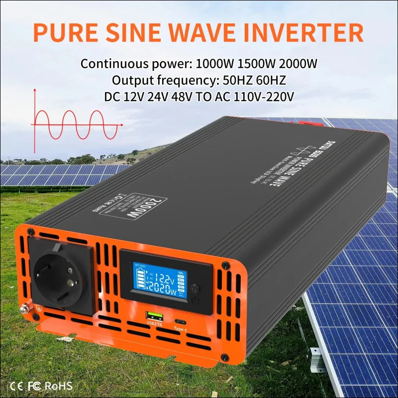 2000W Pure Sine Wave Inverter, Continuous Power