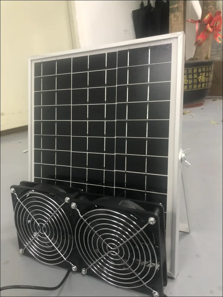 600W Portable Solar Exhaust Fan for Greenhouses and RVs