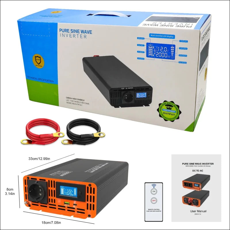 2000W Pure Sine Wave Inverter, Continuous Power