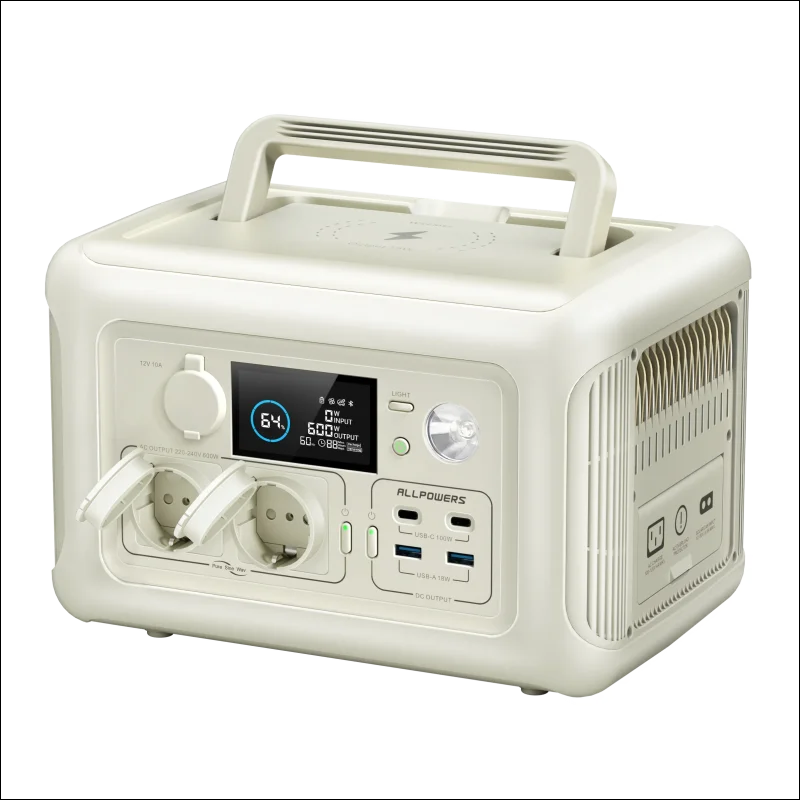 Portable Power Station Allpowers R600 mit 299Wh, 400W Max und 1200W Peak