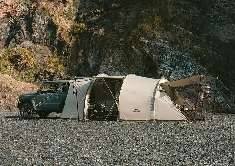 Tunnelzelt mit Garage