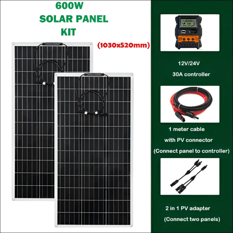 300 w monokristallines solarsystem mit wechselrichter