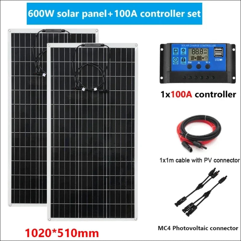 300 w monokristallines solarsystem mit wechselrichter