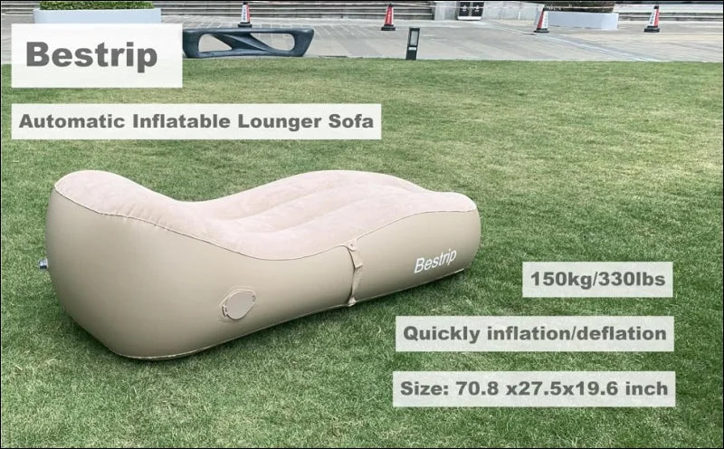 Tragbare aufblasbare couch – ergonomisches design automatisches aufblasen camping ausstattung 11