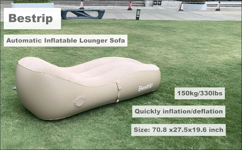 Tragbare aufblasbare couch – ergonomisches design automatisches aufblasen camping ausstattung 11