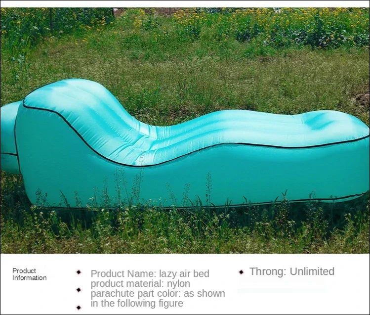 Aufblasbares sofa - geschwungene liege – wasserdichtes strandbett aus nylon camping ausstattung 7