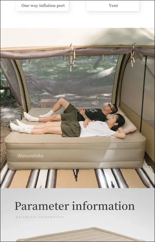 Großes und hohes luftbett fürs zelt mit pumpe - campingbett camping ausstattung 2