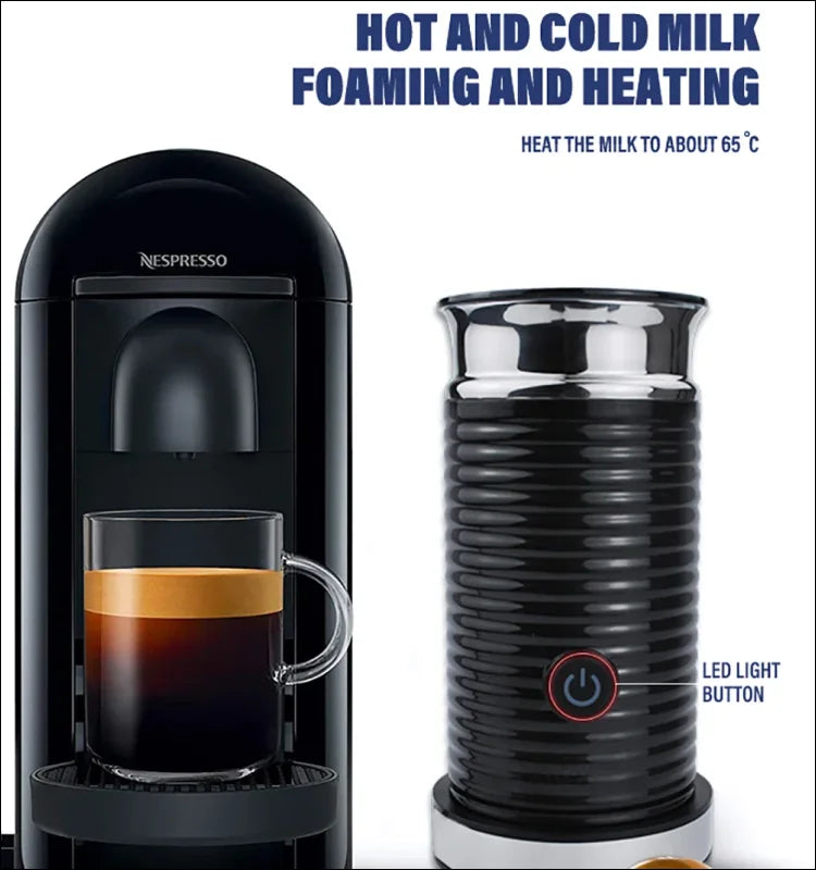 Automatischer milchaufschäumer - heißer/kalter latte & cappuccino camping ausstattung 8 versandkostenfrei