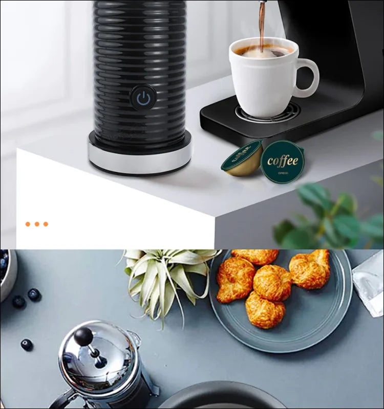 Automatischer milchaufschäumer - heißer/kalter latte & cappuccino camping ausstattung 7 versandkostenfrei