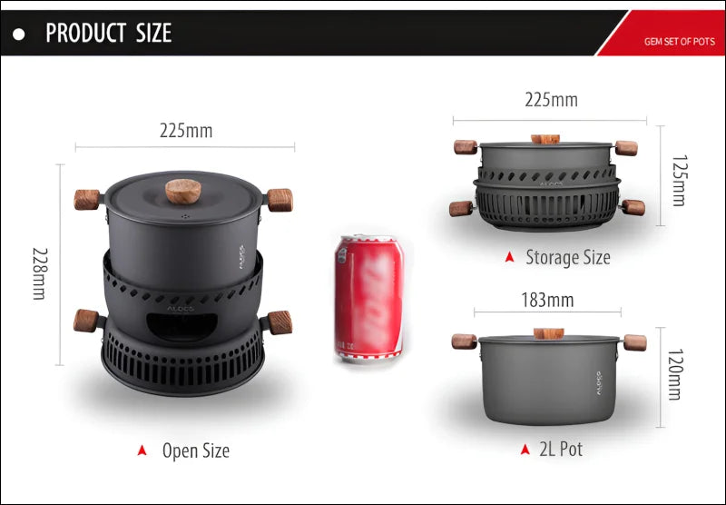 Tragbares Outdoor-Kochgeschirr-Set – perfekte Lösung für Camping