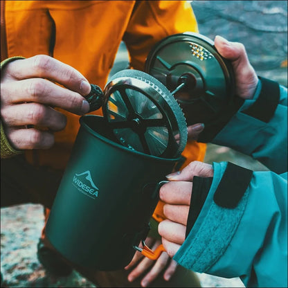 Premium 0,75 l Camping-Kaffeemaschine mit French Press