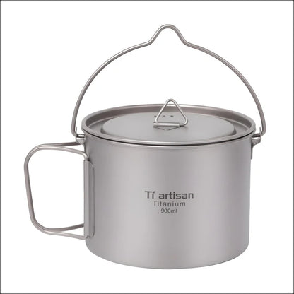 Outdoor-Picknick-Kochtopf aus Titanstahl – 750 ml/900 ml tragbar