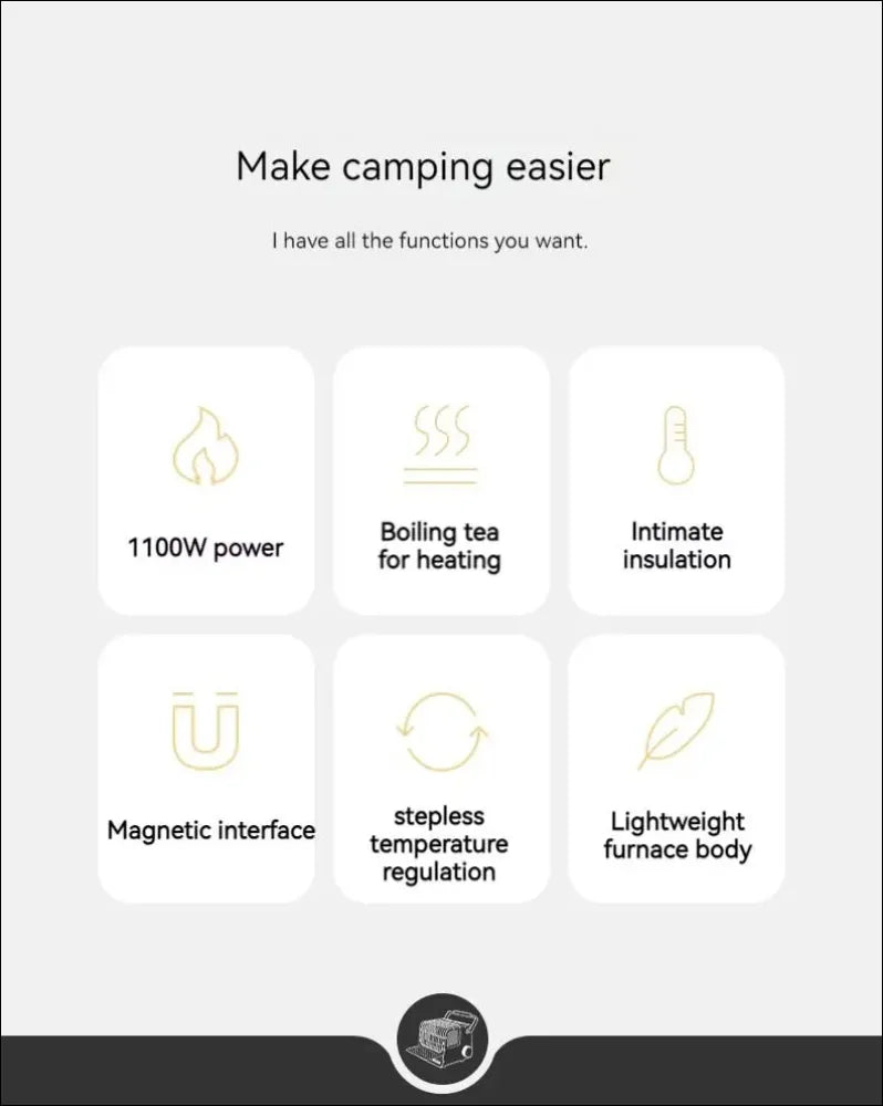 Campingkocher aus edelstahl – multifunktions - heizgerät